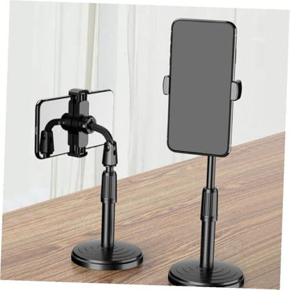 POPETPOP Adjustable Mobile Phone Stand Desk Phone Holder for Home Office Height Angle Adjustable Cellphone Stand Portable Multi-Functional for Streaming and Video Calls