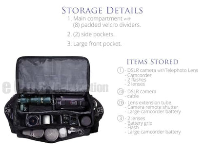 eCostConnection Extra Large Soft Padded Water Resistant Camcorder Equipment Gadget Bag/Case for Canon XA10, XA20, XA25, XH-G1s, XL2 and More Cameras Camcorders and DSLR - size: Extra Extra Large