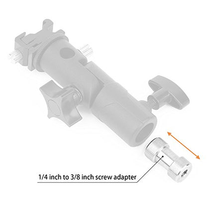 Anwenk 1/4 to 3/8 Screw Adapter Converter Threaded Screws Adapter Spigot Screw Mount Set for Camera Tripod Monopod Ballhead Flash Light Stand Shoulder Rig