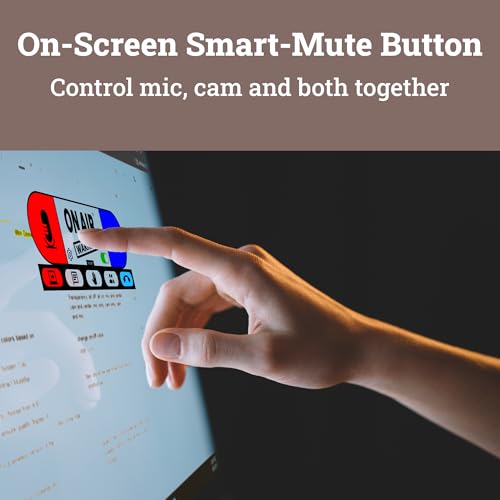 Busy Lights, Do not Disturb Light, Cam, Mic Control Mute, Busy Light Indicator for Office, Adjustable Lights, Free Software Download - style: Horizontal