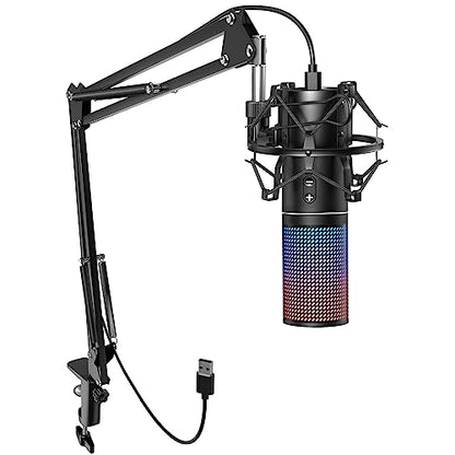 TONOR USB Podcast Microphone, Gaming PC Studio Streaming Mic Kit for Gamer, Recording Condenser Equipment Cardioid Microfono for Singing, YouTube, 200 cm/78inch Cable, with Adjustable Arm Stand, Q9S - style: Q9S