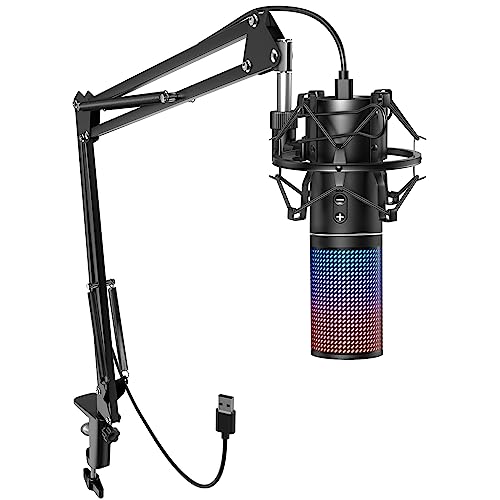 TONOR USB Podcast Microphone, Gaming PC Studio Streaming Mic Kit for Gamer, Recording Condenser Equipment Cardioid Microfono for Singing, YouTube, 200 cm/78inch Cable, with Adjustable Arm Stand, Q9S - style: Q9S