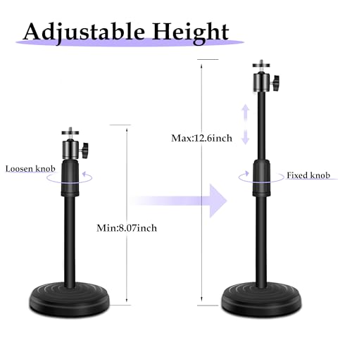 Webcam Stand, 12.6 Inch Web Cam Stand for Desk, Adjustable Webcam Mount Camera Stand for Logitech Webcam C922 C930e C920S C920 C615 C960 C920x BRIO 4K NexiGo N60, Phones, Cameras - size: 12.6 Inch