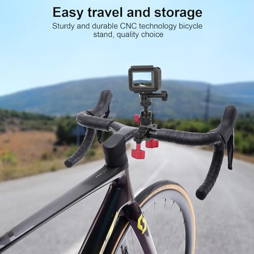 Heavy Duty Aluminum Handlebar Mount for Action Cameras - Bike & Motorcycle Clamp Bracket for GoPro, Insta360 X4/X3, DJI Osmo Action - Stable Off-Road Filming