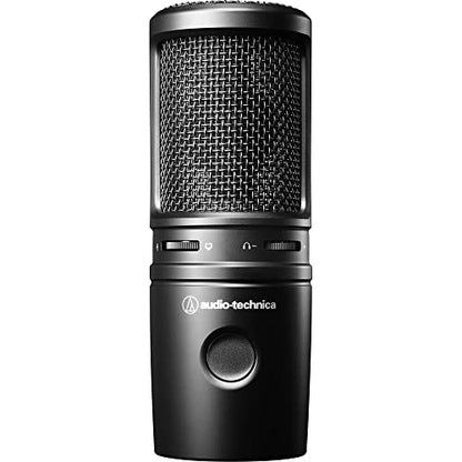 Audio-Technica AT2020USB-X Cardioid Condenser USB Microphone with Microphone Arm + Wind Screen Pop Filter + Cleaning Cloth (4 Items) - style: USB Microphone + Arm & Pop Filter