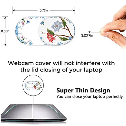 Laptop Camera Cover Slide Cute Flower 8 Pack, Webcam Cover Phone Camera Cover, FadyRaye Ultra-Thin Computer Camera Slide Fits Cellphone, Laptop, Desktop PC, Tablet