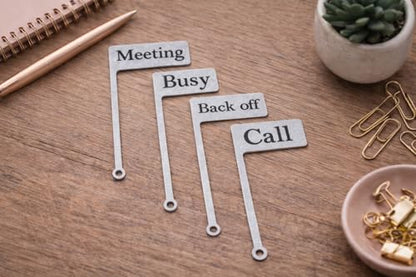 Desk Status Flag - Busy/on Call/Meeting/Back off - Focus Indicator for Home Office - Work from Home Desk Sign - Productivity Desk Accessory - PLA Material - style: Marble-CALL