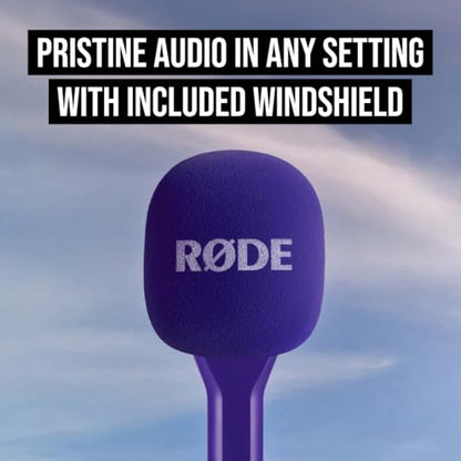 RØDE Interview GO Handheld Adaptor for RØDE Wireless Microphones (Purple) - color: Purple
