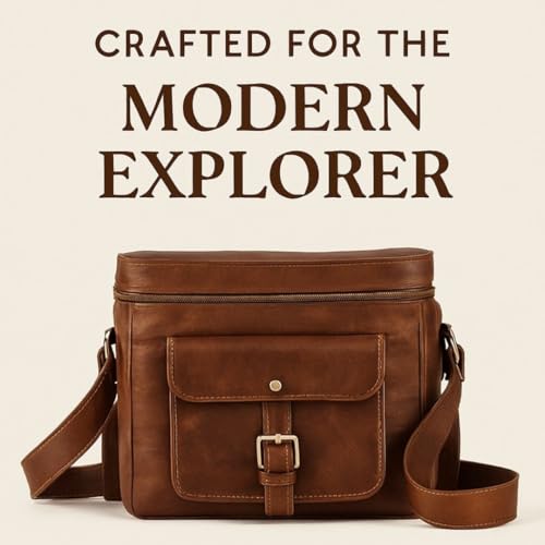 Leather DSLR Camera Bag Handmade Vintage Camera Shoulder Messenger Bag Camera Satchel Leather Camera Bags for Photographers and Men and Women | Gift for him