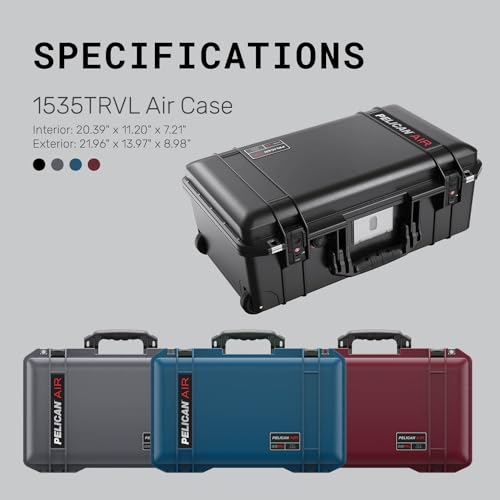 Pelican Air 1535 Travel Case - Carry On Luggage (Black) - color: Black, size: 1535 Travel Case