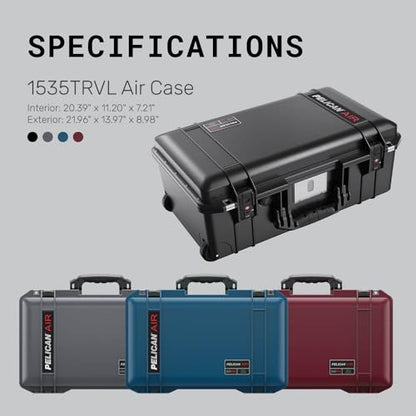 Pelican Air 1535 Travel Case - Carry On Luggage (Red) - color: Red, size: 1535 Travel Case