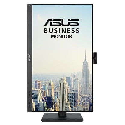 ASUS 24” 1080P Video Conferencing Monitor (BE249QFK) - IPS, 100Hz, Frameless, Full HD Webcam, Mic Array, Speakers, Height Adjustable, Ergonomic Design, Eye Care, Wall Mountable, 3 yr Warranty - style: 24" Webcam Mic Array