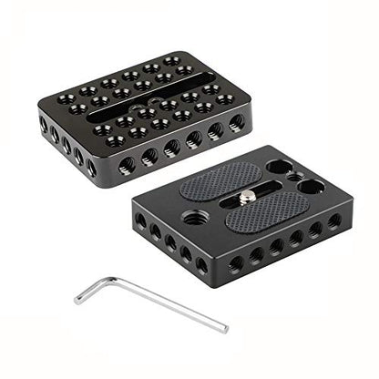 CAMVATE Top Cheese Plate + Camera Base Plate for DIY DSLR Camera Cage Rig