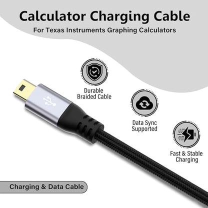 Mini USB Cable 1 FT, USB 2.0 A to Mini B Charging Cord Compatible with GoPro Hero 3+, PS3 Controller, MP3 Player, Dash Cam, Garmin Nuvi GPS, Camera, Blue Yeti, GPS Receiver, Snowball iCE Mic, TI-84 - size: 1FT