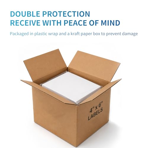 9527 Product Fanfold 4 x 6 Direct Thermal Labels White Perforated Shipping Labels, 500pcs per Stack,1 Stack - color: White, size: 1 Stacks | 500 Labels