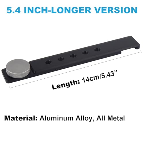 1/4 Cold Shoe Camera Extension Bracket for DJI Pocket 3, Hot Shoe Extension Camera Flash Bracket for Light, Mic, Compatible with Sony A6500 A6400 6300 6000, Aluminum-5.5" Long