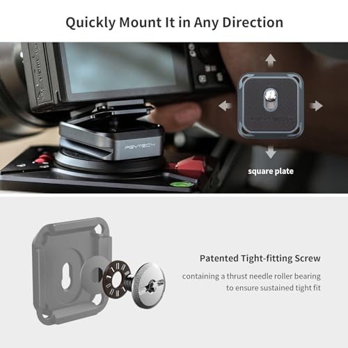 PGYTECH Quick Release Plate +Adapter w/Arcac-Swiss Interface Camera Quick Release Plate Mount for Sony/Nikon/Fuji/DJI Quick Setup Mount w/ 1/4" to 3/8" Screw Thread Gimbles Sliders Tripods Adapter - style: Clamp & Plate