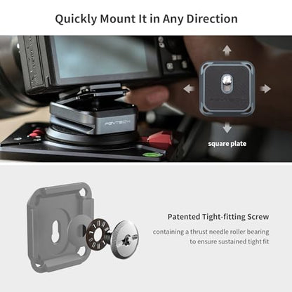 PGYTECH Quick Release Plate +Adapter w/Arcac-Swiss Interface Camera Quick Release Plate Mount for Sony/Nikon/Fuji/DJI Quick Setup Mount w/ 1/4" to 3/8" Screw Thread Gimbles Sliders Tripods Adapter - style: Clamp & Plate