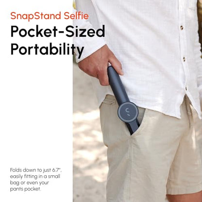 ShiftCam SnapStand Selfie – Magnetic Selfie Stick & Tripod – Compact, Foldable & Extendable with Tilt Head and Magnetic Bluetooth Remote (Midnight, SnapStand Selfie) - color: Midnight, size: SnapStand Selfie