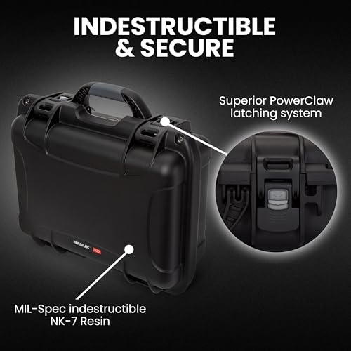 NANUK 920 Pro Photo Kit – Waterproof Travel Camera Hard Case with Padded Dividers & Lid Organizer, 16.7” x 13.4” x 6.8”, Dustproof & Impact-Resistant, Airline Carry-On Approved – Black | IP67 Waterproof Nk-7 Resin, Powerclaw Latches, Padded Divider and Li