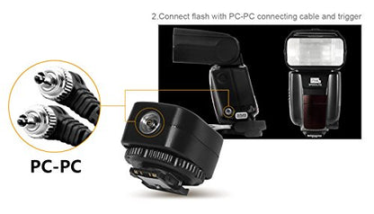 Pixel TF-335 Hot Shoe Mount TTL Hot Shoe Adapter for Sony Cameras A7 A7S A7SII A7R A7RII A7II NEX6 RX1 RX1R RX10 RX100II HX50 A6000 A6300 and Sony Flash Speedlite HVLF58AM HVLF56AM MINOLTA 5600HS