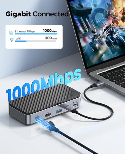 ORICO 10-in-1 USB C HUB with SSD Enclosure Built-in Cooling Fan with NVMe/SATA, HDMI 4K@60Hz,10Gbps/5Gbps USBA/C, Gigabit Ethernet, SD/TF 3.0 Ports, Compatible with Windows/Mac/Dell/HP - size: 10-in-1