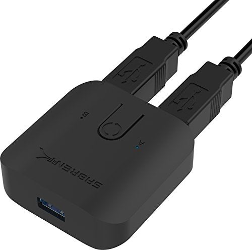 SABRENT USB 3.0 Sharing Switch for Multiple Computers and Peripherals LED Device Indicators (USB-SW30) Black - size: 1 Count (Pack of 1)