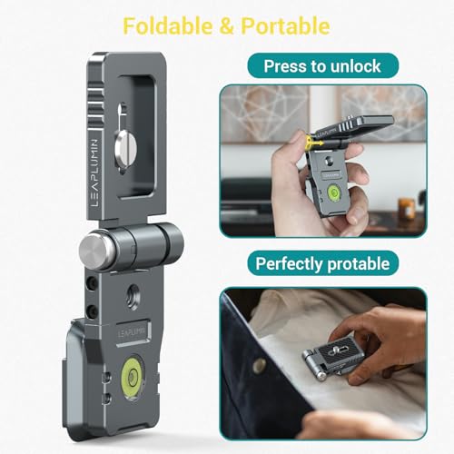 Foldable DSLR Camera L Bracket，Lightweight Camera L Bracket Vertical Horizontal Switching Tripod Quick Release Plate Compatible with Canon Nikon Sony DJI Osmo Ronin Zhiyun Stabilizer Tripod - color: Gray-L Bracket