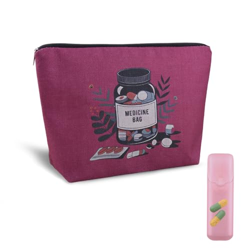 Medication Pouch Bag for Medicine Drug Pill Organizer for Travel Pharmacy Pouch Camp Medical Kit Bag Physician Practitioner Nurse Doctor Gifts Bags Pouches Get Well Soon Gifts for Hospital Patients - color: Medication Pouch Bag for Medicine