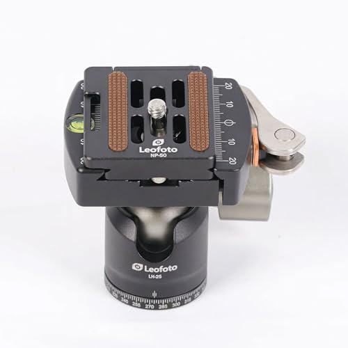 Carbon Fiber Mini Tabletop Tripod with Leveling Base for Camera, Aluminum 360° Rotating Ball Head with 1/4" QR Plate for DSLR/Phone Holder/Projector, Convertible 1/4" & 3/8" Screw, Max Load 11.4LB - color: LS-223CEXX+LH-25LR: with 25LR Ball Head