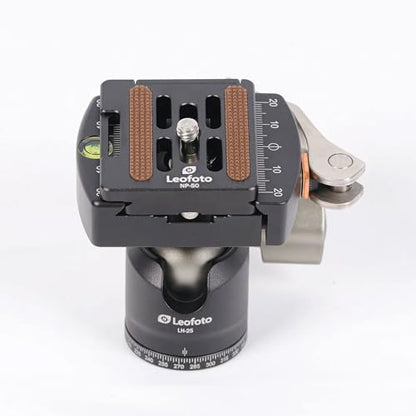 Carbon Fiber Mini Tabletop Tripod with Leveling Base for Camera, Aluminum 360° Rotating Ball Head with 1/4" QR Plate for DSLR/Phone Holder/Projector, Convertible 1/4" & 3/8" Screw, Max Load 11.4LB - color: LS-223CEXX+LH-25LR: with 25LR Ball Head