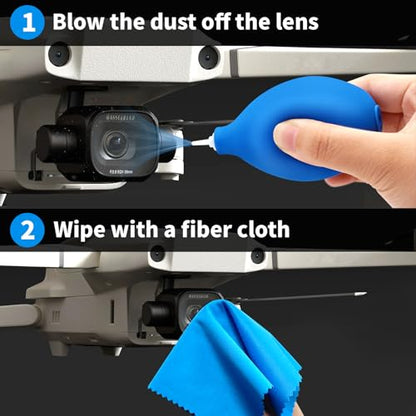 Drone Cleaning Kit for DJI, Holy Stone, Scoot, FPV Drone, Hobby RC Quadcopters Multirotors - with Spray Cleaner for Screen Lens