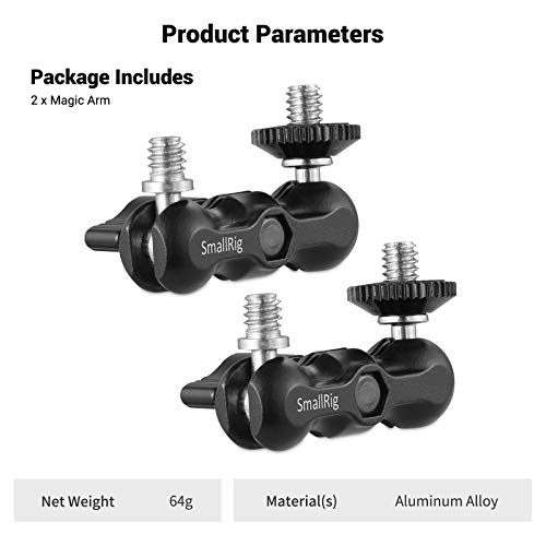 SmallRig Universal Magic Arm with Small Ballhead (2pcs) 2158 - size: 2pcs