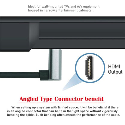 Cable HDMI 2.1 Male to HDMI Male 8K 60hz Stretch Coiled Cable Down Angled 90 Degree for HDTV Computer Laptop Monitor - style: HDMI Down Angled