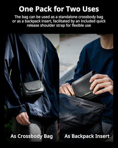SMALLRIG Compact Camera Bag, Crossbody Bag with Shoulder Stap, PU Leather Camera Case for Ricoh GRIII/GRIIIX/GRIII HDF/GRIIIX HDF/GRIV, for DJI Action 4/5/6, for Insta360 Ace Pro/Ace Pro 2-5673
