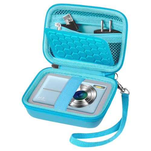 Comecase Carrying & Protective Case for Digital Camera, for CAMKORY/for Kodak Pixpro/for Canon PowerShot ELPH 180/190 / for Sony DSCW800 DSCW830 Cameras for Travel - Sky Blue - color: Sky Blue