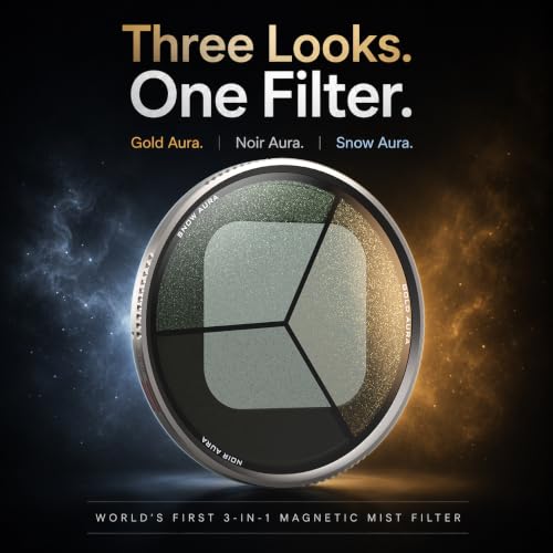 Freewell 3-in-1 Magnetic Diffusion Mist Filter - Gold, Noir & Snow 1/4 Strength Compatible with Freewell iPhone Cases & Genius Rig Cage - style: 3 in 1 Mist