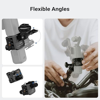 NEEWER Gimbal Camera Cage Compatible with Xtra Muse and DJI Osmo Pocket 4, Protective Action Camera Video Rig with Cold Shoe Mount Adapter Photography Accessories, No Assembly Needed, AC069