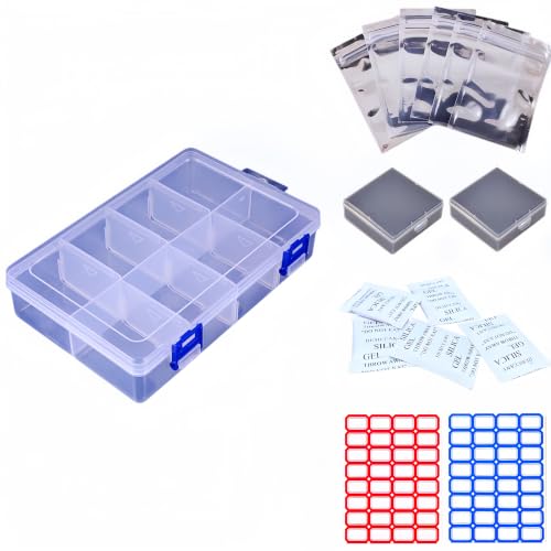 Electronic Component Storage Organizer Protection Kit | Anti-static & Moisture-proof Kit with Storage Boxes, ESD Bags, Desiccants & Labels, Ideal for Electronics Hobbyists