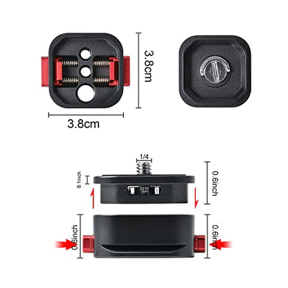 Quick Release Plate, Camera Tripod Mount Arca Swiss QR Plate Fast Claw Clamp Compatible with Canon Sony Nikon Pentax DSLR/SLR/Zhiyun/Feiyu/DJI/Moza Stabilizer, Tripod Slider Gimbal