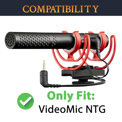 SOULWIT 2Pcs Pop Filter for RØDE(Rode) VideoMic NTG Microphone - Black