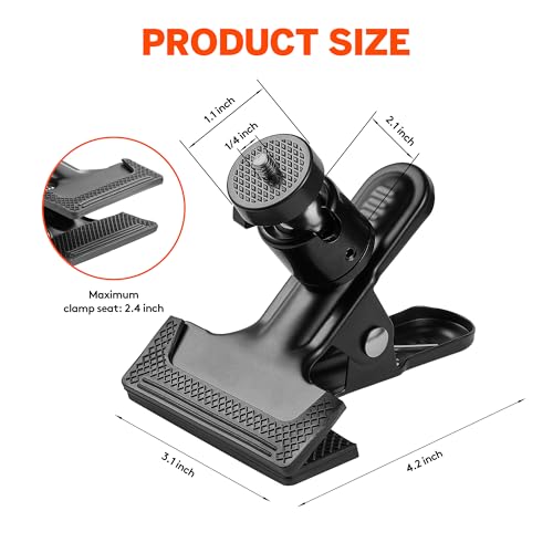 Trail Camera Clip Mount, 2 Pack Tracking Camera Bracket, 360 Rotatable Interface Trailcam Holder for Hunting with Camouflage Style