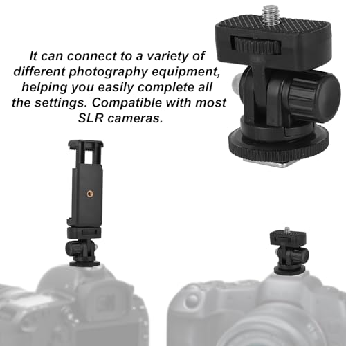 Penitue 30pcs Camera Tripod Mount Kit, Camera Tripod Adapter Screw Kit Including 1/4 to 3/8 Inch Threaded Converters & 1/4 Inch Swivel Ball Head for DSLR Cameras, Monopods, etc