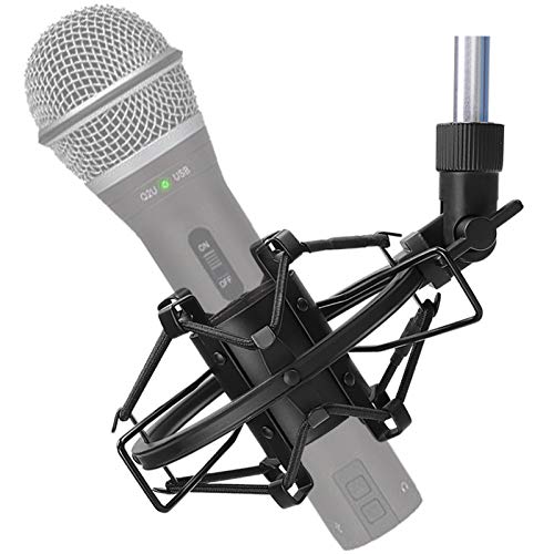 SUNMON Q2U USB/XLR Microphone Shock Mount Holder for Reduces Vibration and Noise, Suitable for Samson Q2U USB/XLR Dynamic Mic - color: Shock Mount