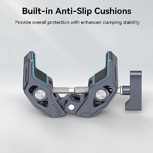 SMALLRIG Crab-Shaped Super Clamp, Camera Mount, 1/4"-20, 3/8"-16 Threaded Holes, 7.7lbs/3.5kg Payload, Compatible with Cameras, Monitors, LED Lights, etc. - size: Small