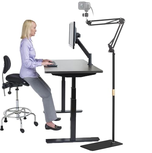 Webcam Floor Stand,70-inch Metal Webcam Floor Holder Compatible with Logitech C920 StreamCam C930 C922 C615 C925e Brio 4K,Brio 500,MX Brio 4K Webcams