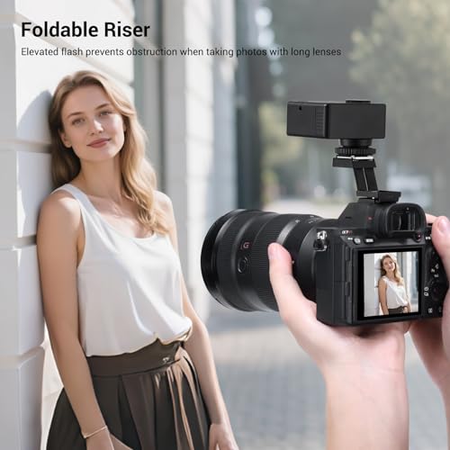 Godox FS-R Single Contact Foldable Flash Bracket, Anti-Collision Riser for Godox MF12/MF-12 & Other Single Contact Mini Flash, Max Load 78g, Foldable Design for Portable Macro Photography - size: Godox FS-R