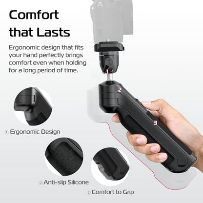 ULANZI TT38 One-Click Opening Vlogging Tripod Uka Quick-Release F38 w Cold Shoe Panoramic Ball Head w Hidden Hook, Camera Tabletop Flexible Travel Tripods for Sony/Canon/Nikon/Fujifilm and More - color: TT38 Tripod