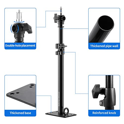 Photography Studio Wall Mount, Camera Wall Ceiling Mount Boom Arm Up to 22" for Photo Video Monolights, Umbrellas, Reflectors, Overhead with 3/8" 1/4" Thread