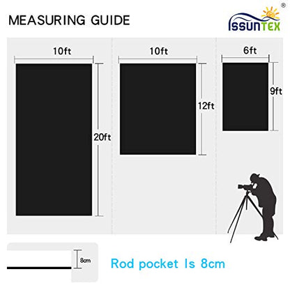 ISSUNTEX 10X20 ft Background Muslin Backdrop, Photo Studio, Collapsible High Density Screen for Video Photography and Television-Black - color: Black, size: 10X20 ft